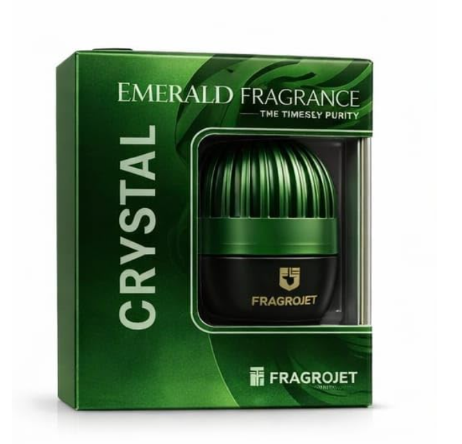 Fragrojet Crystal Car Perfume – Long Lasting Luxury Car Air Freshener | Premium Crystal Fragrance Diffuser | Odor Eliminator | Stylish Dashboard Freshener
