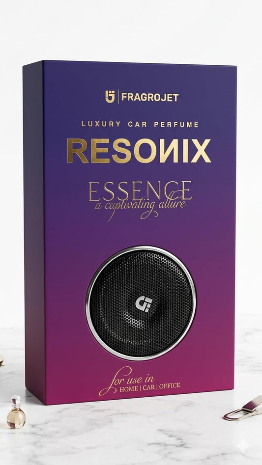 FRAGROJET Resonix Luxury Car Perfume | Long Lasting Fragrance for Car, Home & Office | Premium Soft Floral Scent | Elegant Car Air Freshener Dashboard Accessory