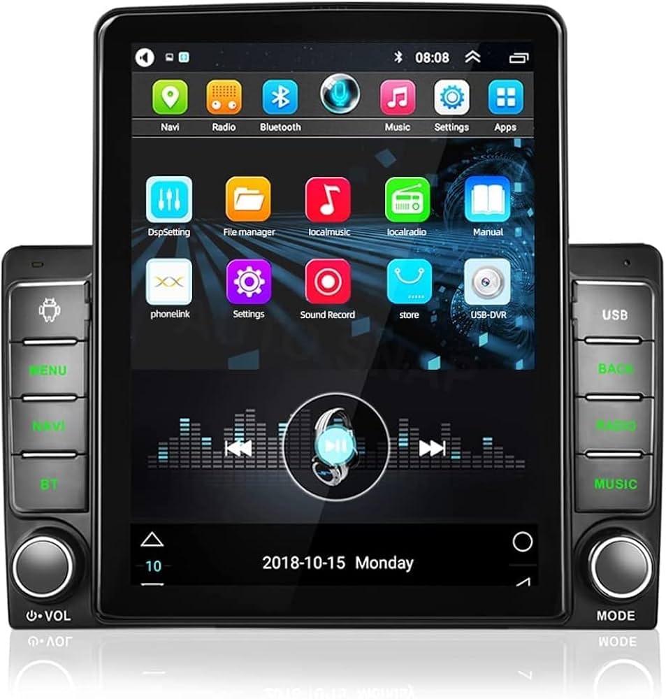 DCT Tesla 9 Inches Touch Screen Android Gorilla Glass IPS Display Car Stereo with 2GB RAM/32 GB ROM GPS/Wi-Fi/Navigation/Steering Wheel Controls Mirror Link Compatible with Universal