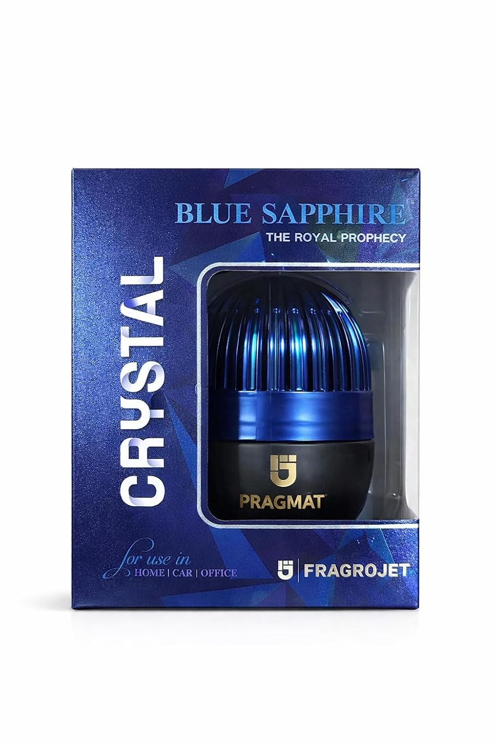 Fragrojet Crystal Car Perfume – Long Lasting Luxury Car Air Freshener | Premium Crystal Fragrance Diffuser | Odor Eliminator | Stylish Dashboard Freshener