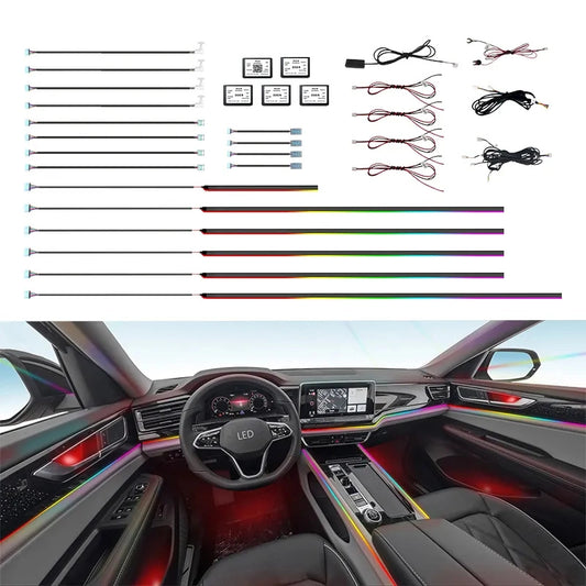 Universal K4 Ambient Light | Ambient Smart LED Light Strip Kit for Interior Car Lighting | Universal K4 Atmosphere Ambient Lighting Solution with App control