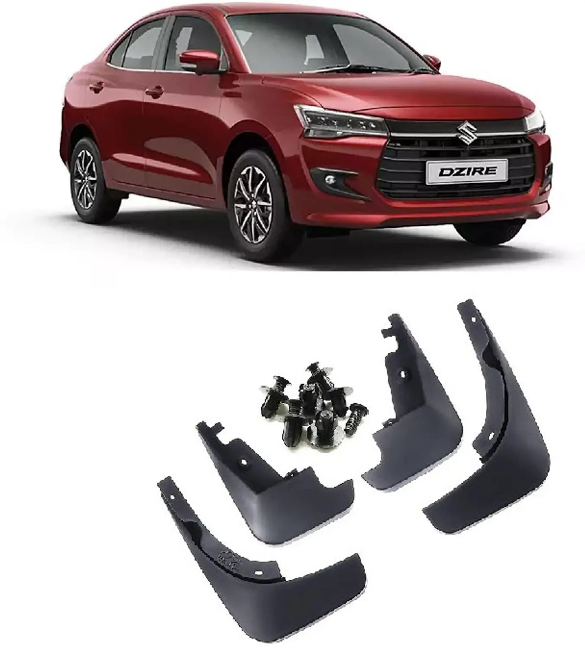 Mud Flap for Maruti Suzuki Dzire T-5 (2024 Model)