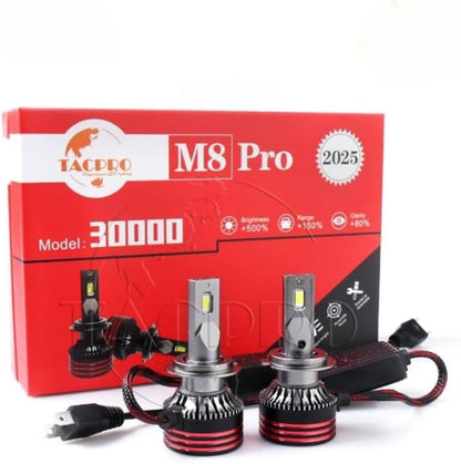 TACPRO LED HEADLIGHTS BULB FOR CAR 180W / 6000K / SUPER BRIGHT WHITE LIGHT/PLUG AND PLAY / IP68 WATERPROOF/PACK OF 2